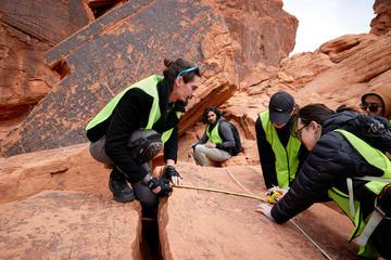 students surveying site at Valley of Fire